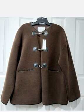 Rebecca Minkoff Shearling Toggle Jacket,‎ NWT, Size L